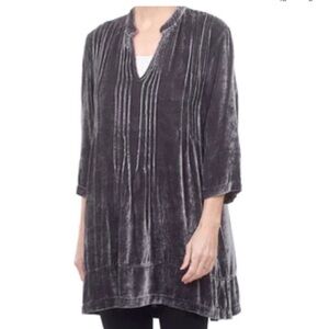 CP SHADES / velvet Regina pinticked long sleeve tunic dress  XS